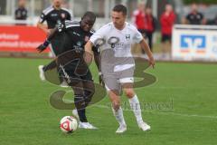 Kreisklasse - Saison 2024/25- TSV Gaimersheim II - Türkisch SV Ingolstadt-  - Manuel Bittlmayer weiss Gaimersheim - Ousseynou Tamba schwarz Türk SV - Foto: Meyer Jürgen