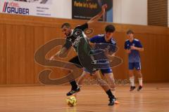 Hallenturnier Gaimersheim - Saison 2025/26 - TSV Gaimersheim - DJK Ingolstadt - Nicolae Nechita schwarz Gaimersheim - Vincent Amann blau DJK - Foto: Meyer Jürgen