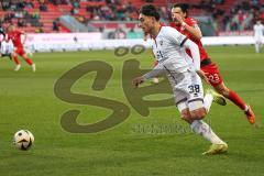 3. Liga - Saison 2024/25 - FC Ingolstadt 04 - SpVgg Unterhaching - Deniz Zeitler (Nr.38 - FCI) - Markus Schwabl (Nr.23 - Unterhaching) - Foto: Meyer Jürgen