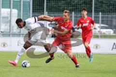 3. Liga; FC Ingolstadt 04 - Trainingslager, Testspiel, FC Kottern; Zweikampf Kampf um den Ball Bryang Kayo (48, FCI)