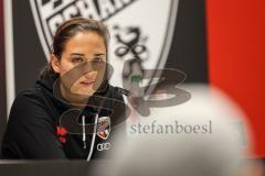 3. Liga; FC Ingolstadt 04 - SC Verl; Interview Pressekonferenz Cheftrainerin Sabrina Wittmann (FCI) 1:1