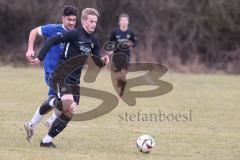 Freundschaftsspiel - Saison 2025/26 - SV Menning - SV Manching - Rainer Meisinger (Nr.8 - SV Manching) - Maximilian Lex blau Menning  - Foto: Meyer Jürgen