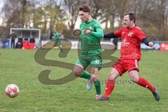 A-Klasse -  Saison 2025/26- TSV Baar/Ebenhausen - SV Manching II - Jordi Muntada Knapp grün Manching - Tobias Bauer rot Ebenhausen - Foto: Meyer Jürgen