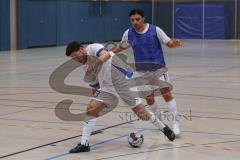 Hallenturnier MTV Ingolstadt - Saison 2025/26 - MTV Ingolstadt - Reichertshofen - Efe Bulut weiss Reichertshofen  - Anastasios Porfyriadis blau MTV - Foto: Meyer Jürgen