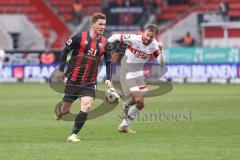 3. Liga; FC Ingolstadt 04 - VfB Stuttgart II; Sebastian Grönning (11, FCI) Angriff Nothnagel Dominik (29 VFB)