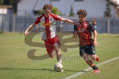 A-Junioren Bundesliga  - Saison 2026/27 - A-Junioren - FC Ingolstadt 04 - Jahn Regensburg - Thomas Sadler rot FCI - Florian Fischer weiss Regensburg - Foto: Meyer Jürgen