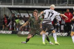 3. Liga; SV Sandhausen - FC Ingolstadt 04; Simon Lorenz (32, FCI) Zweikampf Kampf um den Ball Otto David (17 SVS)