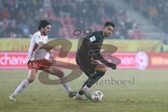 3. Liga; SSV Jahn Regensburg - FC Ingolstadt 04; Fredrik Carlsen (8, FCI) Bauer Benedikt (26 SSV)