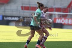 2. Bundesliga Frauen - Saison 2025/26 - FC Ingolstadt 04 Frauen - SC Sand - Jenny Beyer (Nr.8 - FC Ingolstadt Frauen I) - Schneider Kim grün SC Sand  - Foto: Meyer Jürgen