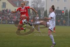 DFB -Pokal Frauen - Saison 2025/26 - FC Ingolstadt 04 Frauen - FC Bayern München - Lea Wolski (Nr.5 - FC Ingolstadt Frauen I) - Eriksson Magdalena rot Bayern - Foto: Meyer Jürgen
