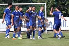 Kreisliga
 - Saison 2024/25- TSV Oberh./Unterhaunstadt - SV Kasing-  - Der 2:0 Führungstreffer durch Ramazan Kumaz blau Oberh.Unterhaunstadt - jubel - Foto: Meyer Jürgen