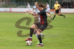 2. Bundesliga Frauen - Saison 2024/25 - FC Ingolstadt 04 Frauen - 1. FC Nürnberg - Wolski Lea (Nr.5 - FCI Frauen) - Guttenberger Luisa weiss Nürnberg - Foto: Meyer Jürgen