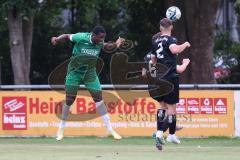 Bezirksliga - Saison 2025/26 - FC Gerolfing - VFR Garching - Mamadou Diallo grün Gerolfing - Vitus Eicke grün #2 Garching - Foto: Meyer Jürgen