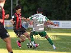 Landesliga - Freundschaftsspiel - Saison 2026/27 - SV Manching - FC Ingolstadt 04 II - Damian Coric (Nr.8 - FCI II) - Leon Peric (Nr.20 - SV Manching) - Foto: Meyer Jürgen