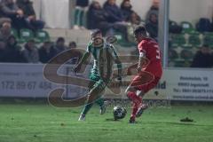 Landesliga - Saison 2025/26 - SV Manching - TSV Hollenbach - Fabian  Neumayer (Nr.9 - SV Manching) - Higl Samuel rot Hollenbach - Foto: Meyer Jürgen