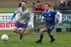 Kreisliga - Saison 2022/2023 - Sv Hundszell - TSV Ober/Unterhaunstadt - Manuel Wittmann weiss Hundszell - Leo Meier blau Oberh.stadt - Foto: Meyer Jürgen