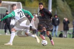 *** Bayernliga Nord - Saison 2025/26 - *** FC Ingolstadt 04 II - SC Eltersdorf - Berkay Öztürk (Nr.17 - FC Ingolstadt II) - Robin Renner weiss Eltersdorf  - Foto: Meyer Jürgen