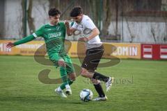 Bezirksliga - Saison 2025/26 - FC Gerolfing - SpVgg Altenerding - Ahmet Altay (Nr.25 - FC Gerolfing) - Pedro Flores weiss Altenerding - Foto: Meyer Jürgen