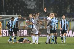 3. Liga; SV Waldhof Mannheim - FC Ingolstadt 04; rote Karte für Yannick Deichmann (20, FCI)