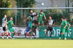 Bezirksliga - Saison 2025/26 - FC Gerolfing - TSV Ober./Unterh.stadt - Enes  Erdogan (Nr.5 - TSV Ober-/Unterh.stadt) - Christian Träsch grün Gerolfing - Foto: Meyer Jürgen