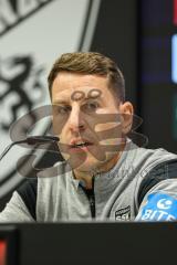 3. Liga; FC Ingolstadt 04 - SSV Ulm; Interview Pressekonferenz Cheftrainer Moritz Glasbrenner (Ulm)