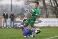 Bezirksliga - Saison 2025/26 - TSV Ober./Unterhaunstadt - FC Gerolfing - Ali Cakmakci TW Ober./Unterhaunstadt - Donat Bashota (Nr.24 - FC Gerolfing) - Foto: Meyer Jürgen