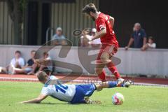 Relegation - Saison 2022/2023 - TSV Baar/Ebenhausen - TV Münchsmünster - Ferdinand Heissler rot Ebenhausen - Thomas Mueller weiss Münchsmünster - Foto: Meyer Jürgen