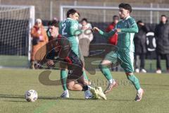 *** A-Junioren Bundesliga  - Saison 2025/26 - FC Ingolstadt 04 - SpVgg Greuther Fürth - Hengmith Timo schwarz FCI - Pusback Tim #2 Fürth - Kamal Fadl grün Fürth - Foto: Meyer Jürgen