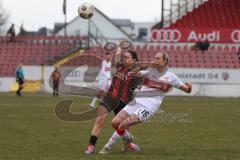 2. Bundesliga Frauen - Saison 2025/26 - FC Ingolstadt 04 Frauen - VFB Stuttgart  - Annika Kömm (Nr.25 - FC Ingolstadt Frauen I) - Hechler Janina weiss Stuttgart  - Foto: Meyer Jürgen