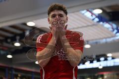 Lotto Bayern Hallencup - Vorrunde - Lindenkreuzhalle Saison 2024/25 - Türk SV Ingolstadt - FC Türk Sport Garching - Enes Kuqanaj rot Türk Ing - enttäuscht - Foto: Meyer Jürgen