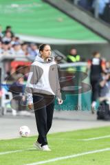 3. Liga; MSV Duisburg - FC Ingolstadt 04; an der Seitenlinie, Spielerbank Cheftrainerin Sabrina Wittmann (FCI)