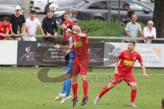 Kreisliga- Saison 2024/25- TSV Kösching - SV Hundszell - Leon Drees blau Hundszell - Valentin Hafner rot Kösching - Foto: Meyer Jürgen