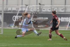 DFB Pokal - Frauen - Saison 2025/26 - FC Ingolstadt 04 Frauen - 1. FC Nürnberg - Torwart Anna-Lena Daum (Nr.22 - FC Ingolstadt Frauen I) hält einen Alleingang von Baumgärtl Jacqueline rot Nürnberg - XXXXX - Foto: Meyer Jürgen