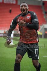 3. Liga - Saison 2026/27 - FC Ingolstadt 04 - SV Wehen Wiesbaden - Obed Ugondu (Nr.17 - FCI) mit dem 2:2 Ausgleichstreffer - jubel  - Foto: Meyer Jürgen
