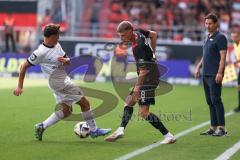 3. Liga; FC Ingolstadt 04 - TSV 1860 München; Reich Lukas (20 TSV) Benjamin Kanuric (8, FCI) Cheftrainer Giannikis Argirios (TSV)