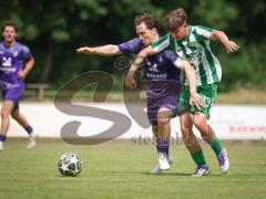 Landesliga - Freundschaftsspiel - Saison 2026/27 - SV Manching - TSV Karteth-Lappersdorf - Jannik Röber (Nr.13 - SV Manching) - Fehr Marco lila Kareth - Lappersdorf  - Foto: Meyer Jürgen