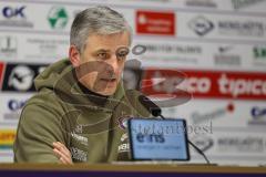 3. Liga; Erzgebirge Aue - FC Ingolstadt 04; Pressekonferenz Interview Cheftrainer Jens Härtel (Aue) Statement