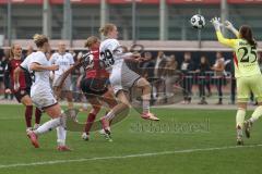 DFB Pokal - Frauen - Saison 2025/26 - FC Ingolstadt 04 Frauen - 1. FC Nürnberg - Nina Penzkofer (Nr.29 - FC Ingolstadt Frauen I) - Romero Carmen Torwart Nürnberg - Foto: Meyer Jürgen
