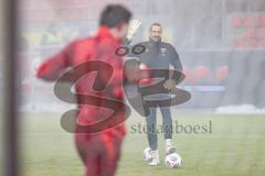 3. Liga; SSV Jahn Regensburg - FC Ingolstadt 04; Torwart-Trainer Arvid Schenk  (FCI) Torwart Kai Eisele (25, FCI)