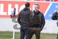 3. Liga; FC Ingolstadt 04 - SSV Ulm; Cheftrainerin Sabrina Wittmann (FCI) mit Tomas Oral im Gespräch