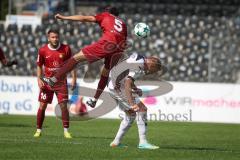 3. Liga - Saison 2026/27 - SC Sonnenhof Großaspach - FC Ingolstadt 04 - Volkan Celiktas (Nr.5 - Großaspach) - Lars Lokotsch (Nr.13 - FCI) - Foto: Meyer Jürgen