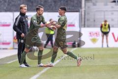 3. Liga; VfB Stuttgart 2 - FC Ingolstadt 04; Einwechslung Max Besuschkow (17, FCI) Felix Keidel (43, FCI)