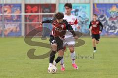A-Junioren Bundesliga -  Saison 2026/27 - FC Ingolstadt 04 - VFB Stuttgart - Contento Arcangelo rot FCI - Zarella Gabriel weiss Stuttgart -  Foto: Meyer Jürgen
