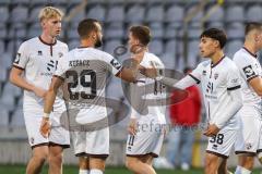 Toto-Pokal 2024; TürkGücü München - FC Ingolstadt 04; Tor Jubel Treffer 0:1 Deniz Zeitler (38, FCI) David Kopacz (29, FCI) Luca Lechner (4, FCI) Sebastian Grönning (11, FCI)