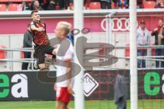 3. Liga; FC Ingolstadt 04 - Rot-Weiss Essen; Tor Jubel Treffer 1:0 Jonas Scholz (15, FCI)