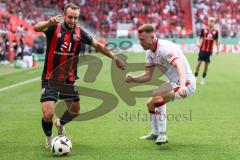 DFB-Pokal; FC Ingolstadt 04 - 1. FC Kaiserslautern; Zweikampf Kampf um den Ball David Kopacz (29, FCI) Mause Jannik (18 FCK)