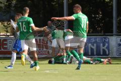 Bezirksliga - Saison 2024/25 - FC Gerolfing - TSV Rohrbach - Der 1:0 Führungstreffer durch Philipp Haunschild (Nr.12 - FC Gerolfing) - jubel -  - Foto: Meyer Jürgen