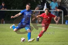 Kreisliga - Saison 2026/27- TSV Großmehring - SV Zuchering - Sebastian Eisenberger blau Großmehring - Nico Ziegler rot Zuchering - Foto: Meyer Jürgen