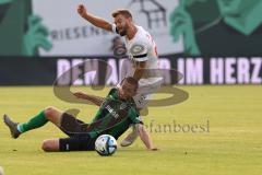 3.Liga - Saison 2023/2024 - Preußen Münster - FC Ingolstadt 04 - Rico Preisinger (Nr.21 - Preussen Münster) - Yannick Deichmann (Nr.20 - FCI) -  - Foto: Meyer Jürgen