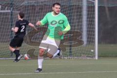 Bezirksliga - Saison 2025/26 - FC Fatih Ingolstadt - TSV 54 - DJK München - Murat Sucuoglu (Nr.9 - FC Fatih) mit dem 1:1 Ausgleichstreffer - Manuel Exner schwarz München - XXXXX - Foto: Meyer Jürgen